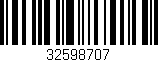 Código de barras (EAN, GTIN, SKU, ISBN): '32598707'