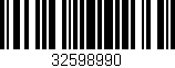 Código de barras (EAN, GTIN, SKU, ISBN): '32598990'