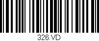 Código de barras (EAN, GTIN, SKU, ISBN): '326.VD'