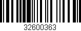 Código de barras (EAN, GTIN, SKU, ISBN): '32600363'