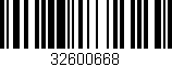 Código de barras (EAN, GTIN, SKU, ISBN): '32600668'