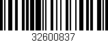 Código de barras (EAN, GTIN, SKU, ISBN): '32600837'