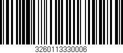Código de barras (EAN, GTIN, SKU, ISBN): '3260113330006'