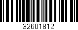 Código de barras (EAN, GTIN, SKU, ISBN): '32601812'