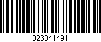 Código de barras (EAN, GTIN, SKU, ISBN): '326041491'