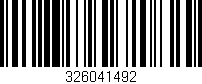 Código de barras (EAN, GTIN, SKU, ISBN): '326041492'
