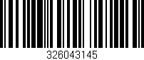 Código de barras (EAN, GTIN, SKU, ISBN): '326043145'