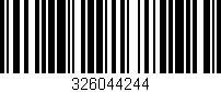 Código de barras (EAN, GTIN, SKU, ISBN): '326044244'
