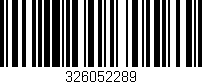 Código de barras (EAN, GTIN, SKU, ISBN): '326052289'