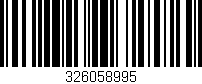 Código de barras (EAN, GTIN, SKU, ISBN): '326058995'