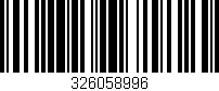 Código de barras (EAN, GTIN, SKU, ISBN): '326058996'
