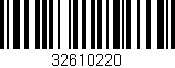 Código de barras (EAN, GTIN, SKU, ISBN): '32610220'