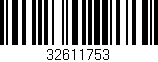 Código de barras (EAN, GTIN, SKU, ISBN): '32611753'