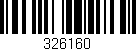 Código de barras (EAN, GTIN, SKU, ISBN): '326160'