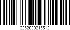 Código de barras (EAN, GTIN, SKU, ISBN): '3262038215512'