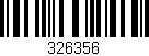 Código de barras (EAN, GTIN, SKU, ISBN): '326356'