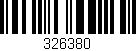 Código de barras (EAN, GTIN, SKU, ISBN): '326380'