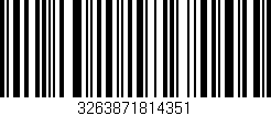 Código de barras (EAN, GTIN, SKU, ISBN): '3263871814351'