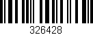 Código de barras (EAN, GTIN, SKU, ISBN): '326428'