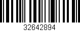 Código de barras (EAN, GTIN, SKU, ISBN): '32642894'