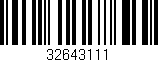 Código de barras (EAN, GTIN, SKU, ISBN): '32643111'