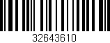 Código de barras (EAN, GTIN, SKU, ISBN): '32643610'