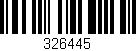 Código de barras (EAN, GTIN, SKU, ISBN): '326445'