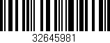 Código de barras (EAN, GTIN, SKU, ISBN): '32645981'