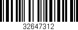 Código de barras (EAN, GTIN, SKU, ISBN): '32647312'