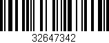 Código de barras (EAN, GTIN, SKU, ISBN): '32647342'