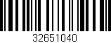 Código de barras (EAN, GTIN, SKU, ISBN): '32651040'