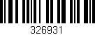 Código de barras (EAN, GTIN, SKU, ISBN): '326931'