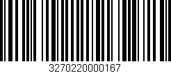 Código de barras (EAN, GTIN, SKU, ISBN): '3270220000167'