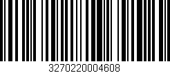 Código de barras (EAN, GTIN, SKU, ISBN): '3270220004608'