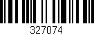 Código de barras (EAN, GTIN, SKU, ISBN): '327074'