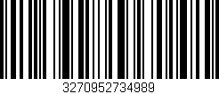 Código de barras (EAN, GTIN, SKU, ISBN): '3270952734989'