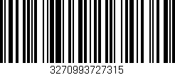 Código de barras (EAN, GTIN, SKU, ISBN): '3270993727315'