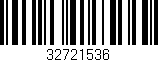 Código de barras (EAN, GTIN, SKU, ISBN): '32721536'
