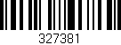 Código de barras (EAN, GTIN, SKU, ISBN): '327381'