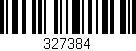 Código de barras (EAN, GTIN, SKU, ISBN): '327384'