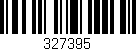 Código de barras (EAN, GTIN, SKU, ISBN): '327395'