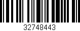 Código de barras (EAN, GTIN, SKU, ISBN): '32748443'