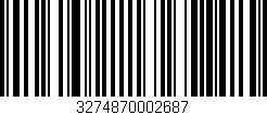 Código de barras (EAN, GTIN, SKU, ISBN): '3274870002687'