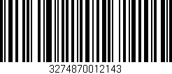 Código de barras (EAN, GTIN, SKU, ISBN): '3274870012143'