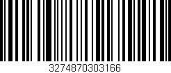 Código de barras (EAN, GTIN, SKU, ISBN): '3274870303166'