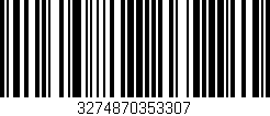 Código de barras (EAN, GTIN, SKU, ISBN): '3274870353307'