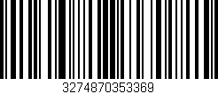Código de barras (EAN, GTIN, SKU, ISBN): '3274870353369'