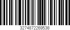 Código de barras (EAN, GTIN, SKU, ISBN): '3274872269538'