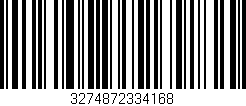 Código de barras (EAN, GTIN, SKU, ISBN): '3274872334168'