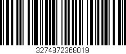 Código de barras (EAN, GTIN, SKU, ISBN): '3274872368019'